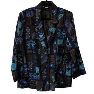 Caribou Jacket Size Medium Geometric Art to Wear-Vintage